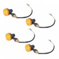 Waltyotur 4pcs Motorcycle Turn Signals Signal Lights Front Rear Blinkers Replacement For Kawasaki Yamaha Honda Amber