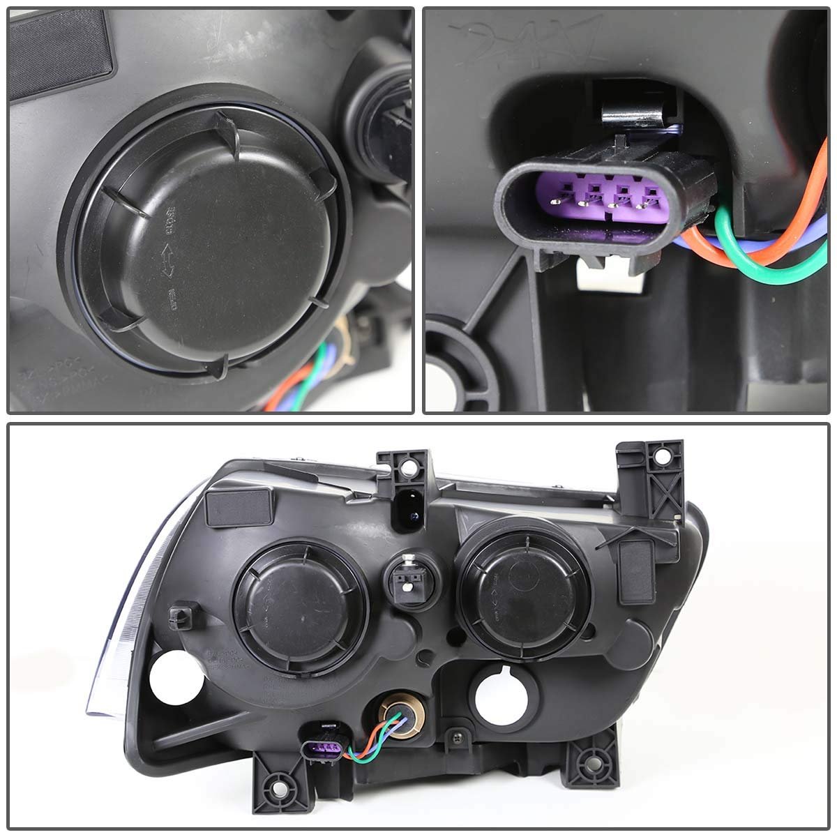 Auto Dynasty Oe Style Black Housing Clear Corner Head Lamps Tool Kit For Dodge Charger 11-14