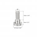 Uxcell Knurled Thumb Screws M5x12mm Brass Shoulder Bolts Grip Knobs Fasteners Nickel Plated 8pcs
