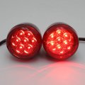 Httmt- Rear Red Running Brake Turn Signal Glossy Black Indicator Light Compatible With H-d Xl 883 1200 92-17 P N Mt224-018r-gbk