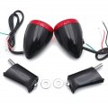Httmt- Rear Red Running Brake Turn Signal Glossy Black Indicator Light Compatible With H-d Xl 883 1200 92-17 P N Mt224-018r-gbk