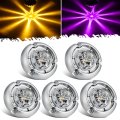 Partsam 5pcs Mini Dual Color Glass Lens Watermelon Lights Amber To Purple Led Marker Clearance Light Turn Signal For Semi Truck 