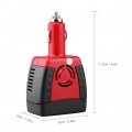 150w Power Inverter Dc 12v To 220v Ac Car With Usb Charging Ports Adapter Converter 110v