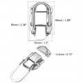 Uxcell 60mm X 33mm Metal Small Size Suitcase Hasp Catch Latch With Screws 4 Pcs