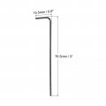 Uxcell 1 5mm Ball End Hex Key Wrench L Shaped Long Arm Cr-v Repairing Tool Black