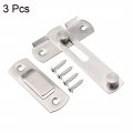 Uxcell Flip Door Latch 201 Stainless Steel 100x70mm Gate Bar Hasp Slide Lock Silver Tone 3 Pcs