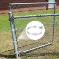 2pcs Brace Bands Chain Link Fence Galvanized Steel Tension With Bolts Nuts For 4-5 16 Post Pipe Gate Fences Panels Silver 6 3 