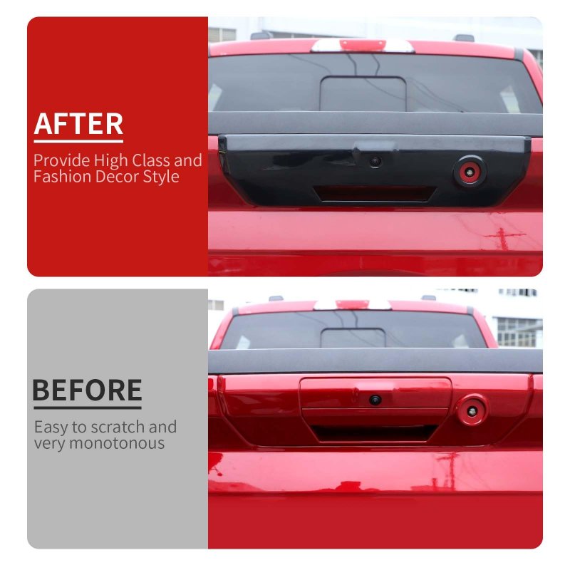 Tailgate Handle Cover For Ford F150 2021 2025 Backup Camera Protection Exterior Accessories Black Abs Plastic Surface Mount