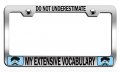Do Not Underestimate My Extensive Vocabulary Geek Stainless Steel License Plate Frame For Auto Suv Truck 12 5 X 6 In Universal 