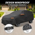 Car Cover Outdoor Waterproof Sun Rain Snow Hail Protection With Left Side Door Zipper 210d-pu For Mazda Cx-30