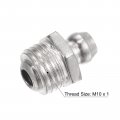 Uxcell Nickel-plated Iron Straight Grease Fitting M10 X 1mm Thread Hydraulic Accessories 100pcs
