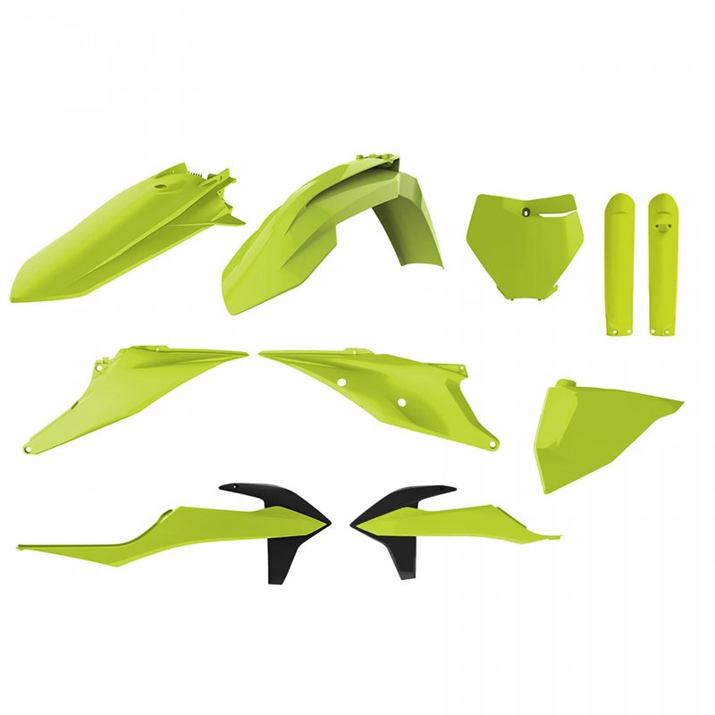 Polisport Complete Flo Plastic Kit Flo Yellow For 19-21 Ktm 250sxf