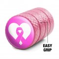 Breast Cancer Awareness Pink Ribbon In Heart Tire Rim Wheel Aluminum Valve Stem Caps