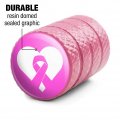 Breast Cancer Awareness Pink Ribbon In Heart Tire Rim Wheel Aluminum Valve Stem Caps