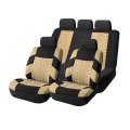 Car Seat Covers Full Set Polyester Front Bucket Protectors With Split Bench Back Breathable Thicken Premium Sporty Cushions 