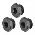 Uxcell Threaded Reducing Bushings Nylon Connector Adaptor M20 Male To M12 Female Thread Black 3 Pcs