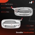 A-premium Tailgate Bezel Exterior Door Handles Compatible With Chevrolet Silverado 1500 04-06 2500 2004 3500 01-06 Gmc Sierra