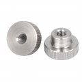 Uxcell Knurled Thumb Nuts 5pcs M6x1mm 304 Stainless Steel Round Knobs Fasteners For 3d Printer Parts Silver Tone
