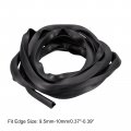 Uxcell U Channel Edge Trim 8 2ft Length Rubber Guard Seal Strip Protector Flat Fit For 9 5-10mm 9 16 W X 15 32 H Black