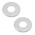 Wall Split Flange Round Escutcheon Plate For 2 In Pipe Pack Silver Abs Cover With Self Adhesive Tape And Buckles Water Gas