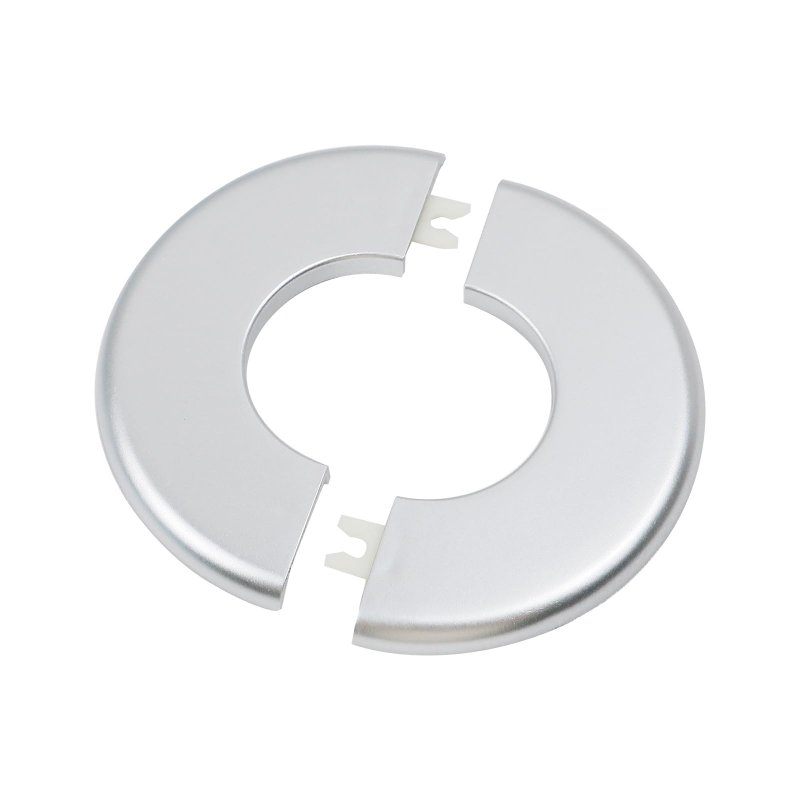 Wall Split Flange Round Escutcheon Plate For 2 In Pipe Pack Silver Abs Cover With Self Adhesive Tape And Buckles Water Gas