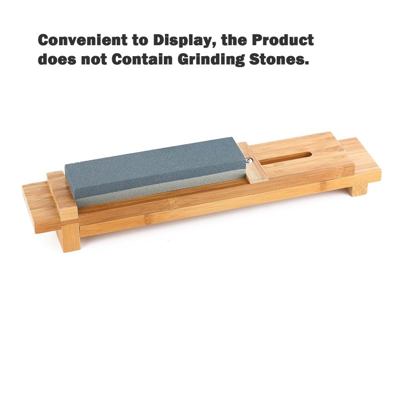 Sharpening Stone Holder Sink Bridge With Adjustable Slider Heavy Base Easy Honing Stainless Steel Hardware Accessories Bamboo