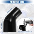 X Autohaux 45 Degree 3 0 Inch To 4 Id 4ply Car Elbow Reducer Silicone Hose Coupler Intercooler Tube Intake Piping Black