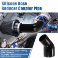 X Autohaux 45 Degree 3 0 Inch To 4 Id 4ply Car Elbow Reducer Silicone Hose Coupler Intercooler Tube Intake Piping Black