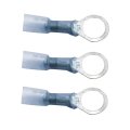 Heat Shrink Terminals Blue 16 14 Ga Gauge 3 8 In Stud Size Crimp And Solder Dual Wall Pieces Alx-pau-si-hp6690-cla1 