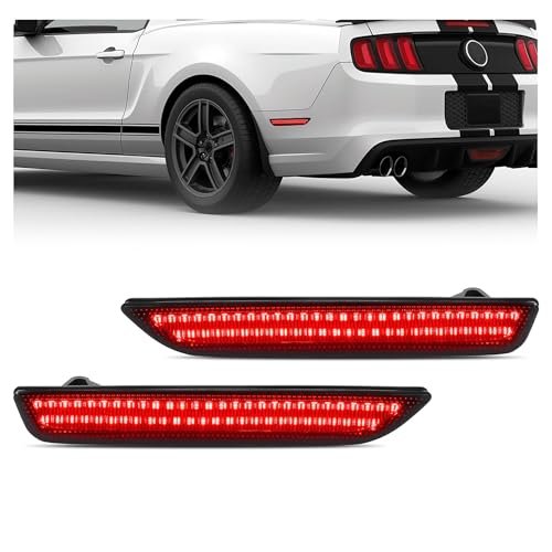 Hecasa Rear Bumper Led Side Marker Light For 2010-2014d Mustang Base Gt Shelby Gt500 Boss 302 Tail Red Lamp Replacement For