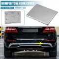 X Autohaux Car Rear Bumper Tow Hook Cover 1668851923 For Mercedes-benz Ml 550 4 7l 2012-2014 Eye Lid Trailer Cap Silver Tone