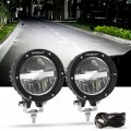 Auxbeam 4 Inch Round Offroad Lights 2pcs 100w 10000lm Driving Pods With Hi Lo Combo Beam Design Super Bright 5050 Smd Led Work 