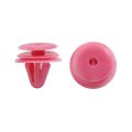 50pcs Pink Plastic Rivets Door Trim Fastener Clips For Auto Car 10mm 