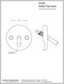 Westbrass D330-01 Trip Lever Overflow Faceplate Polished Brass 
