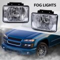 G-plus Pair Front Fog Lights Assembly Compatible With Chevy Colorado Gmc Canyon 2006-2008 Isuzu I-series Clear Driving Lamp