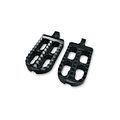 Joker Machine Adjustable Serrated Footpegs Long Black Anodized 08-56-1 