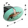 Sea Turtle Flying Oval Tow Trailer Hitch Cover Plug Insert