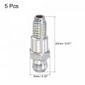 Uxcell Steel Straight Grease Fitting M6 X 1mm Thread Hydraulic Accessories 5pcs