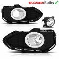 Amerilite For 2018-2020 Honda Fit Black Bezel Replacement Fog Light Assembly Set W Halogen Bulb Switch Driver And Passenger