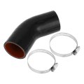 1 Set 60mm 2 36 Id 102mm 4 02 Length 45a Black Red Car Silicone Hose With Clamps Coolant Universal 