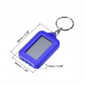 Uxcell Mini Led Keychain Flashlight Torch Solar Blue With Hook For Camping Hiking Fishing