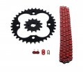 Fits Honda Trx250r 250r 520-92 Red Non O Ring Chain Sprocket Black 13 36