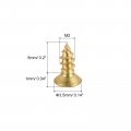 Uxcell Brass Wood Screws M2x5mm Phillips Flat Head Self Tapping Connector For Door Cabinet Wooden Furniture 100pcs