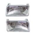 Headlight Assembly Pair Ford Bronco 1992 1993 1994 1995 1996 Driver And Passenger Side Halogen Replacement For Fo2502118 