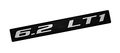 6 2 Lt1 Silver On Black Highly Polished Real Aluminum Emblem