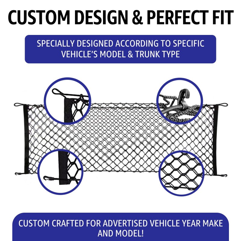 Envelope Style Trunk Mesh Cargo Net For Dodge Durango Sxt Gt Srt 1998-2023 Car Accessories Premium Organizers And Storage Suv