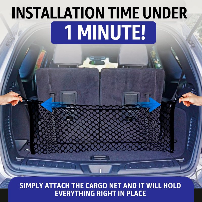 Envelope Style Trunk Mesh Cargo Net For Dodge Durango Sxt Gt Srt 1998-2023 Car Accessories Premium Organizers And Storage Suv