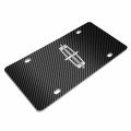 Ipick Image Made For Lincoln 3d Large-size Metal Logo On Black Carbon Fiber Pattern Stainless Steel License Plate