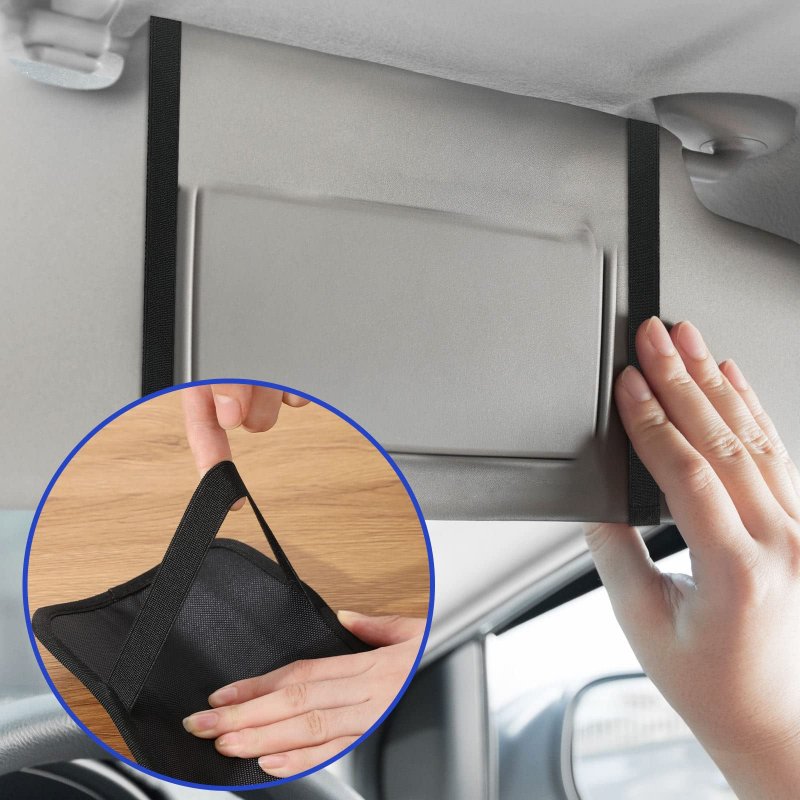 Handicap Placard Holder For Auto With Organizer Pockets Disabled Parking Permit Sign Protector Car Sun Visor Pvc Plastics Pen