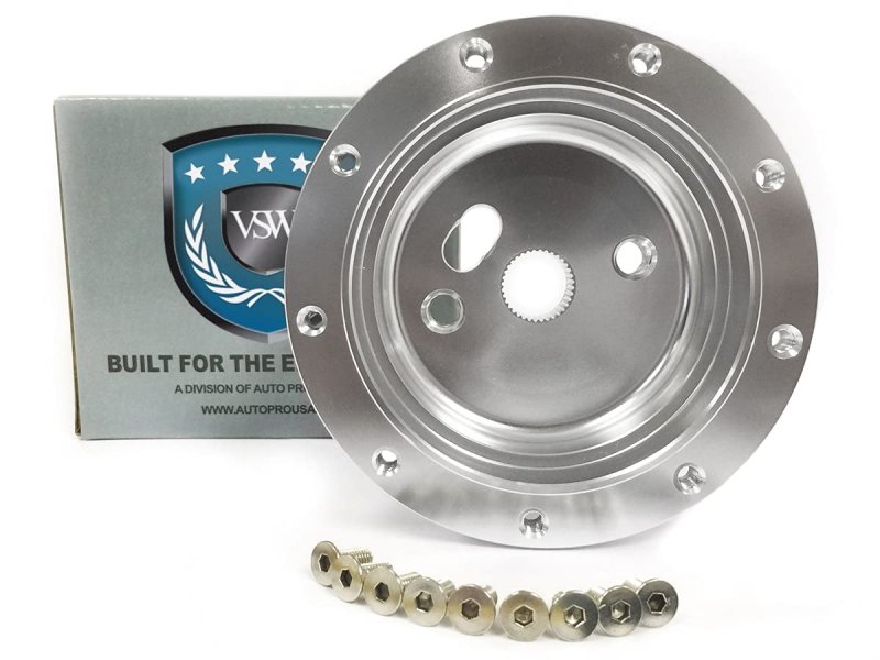Vsw Steering Wheel Hub Adapter 9 Bolt Silver For Flaming River Universal Column Sth1016sil